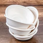 Sugarcane Bagasse Pasta Bowl Eco-Friendly Biodegradable Disposable Bowls for Serving Snacks & Foods Disposable  (Pack of 10, White)